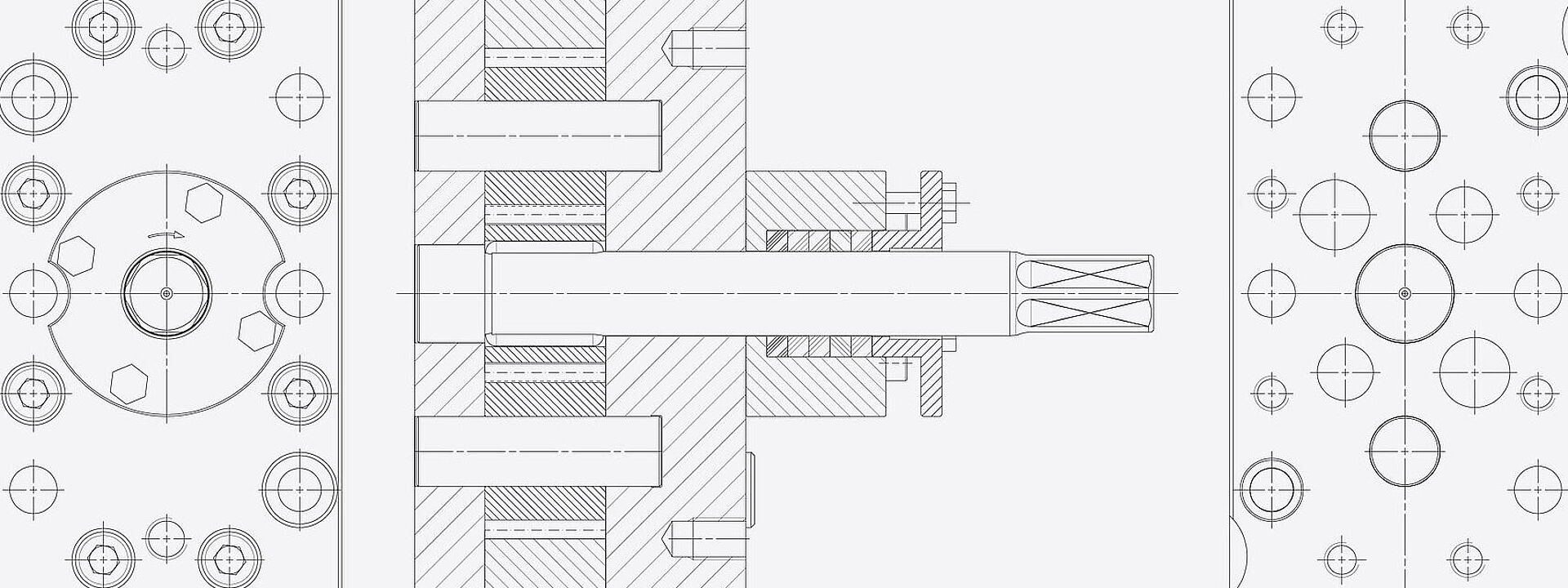 Sketch Double-Port Gear Pump
