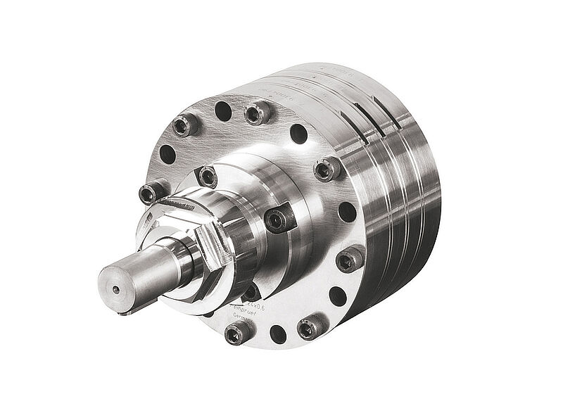 Planetary gear pump on white background