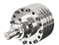 Planetary gear pump on white background