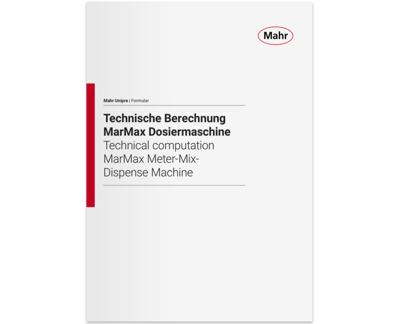 Broschüre Technische Berechnung MarMax Dosiermaschine 